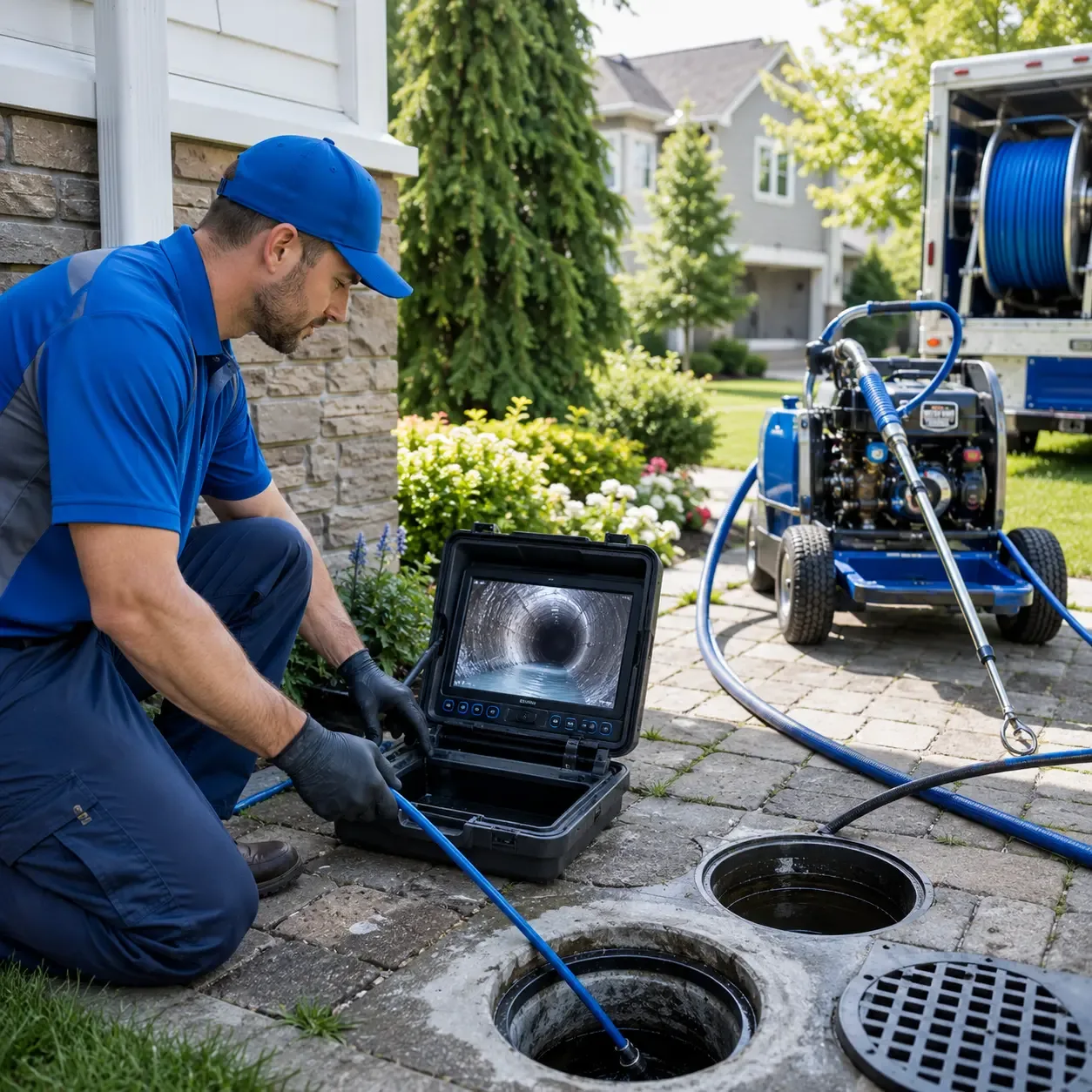Outdoor drain cleaning professionals serving Breckenridge, MI